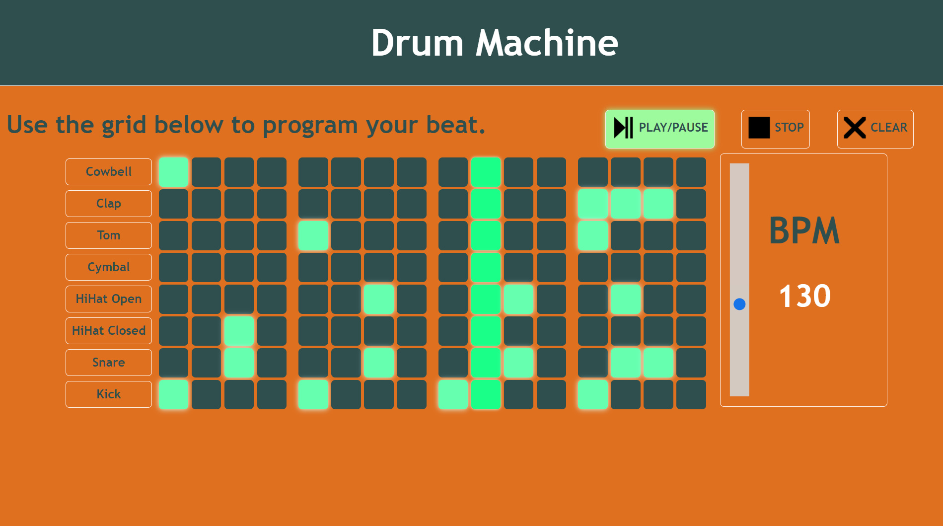 A picture of my drum machine